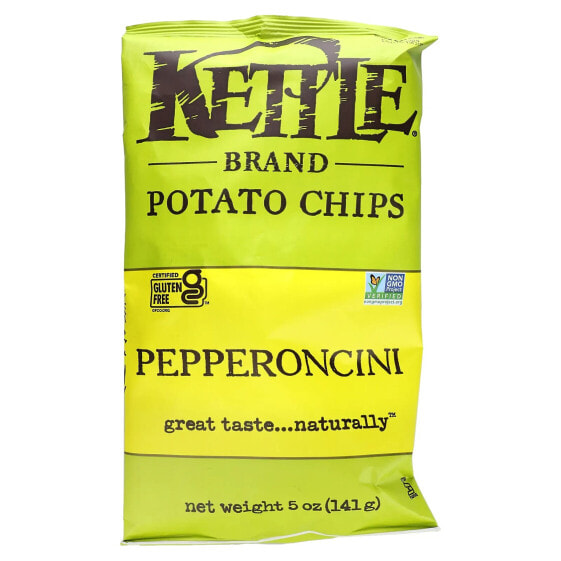 Kettle Foods, Картофельные чипсы, пепперончини, 142 г (5 унций)