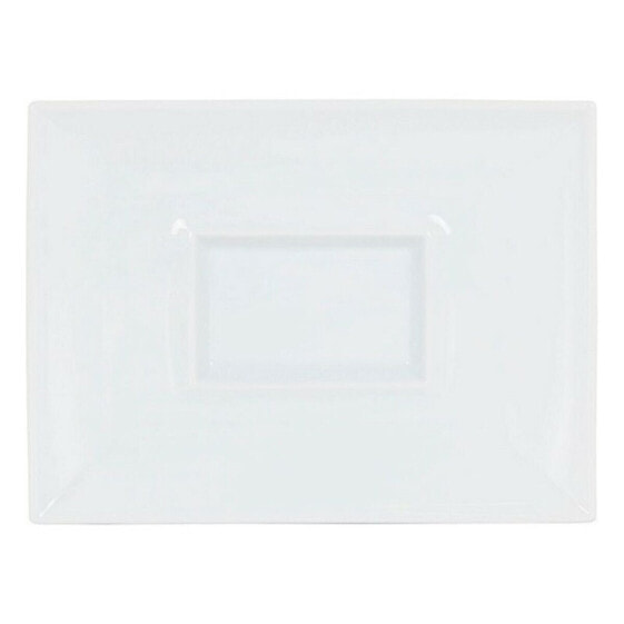 Плоская тарелка Gourmet Фарфор Белый (29,5 x 22 x 3 cm)