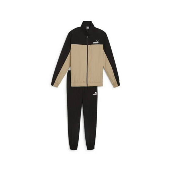 PUMA Men's SPORT Suit Mens Beige & Black With Logo Print I