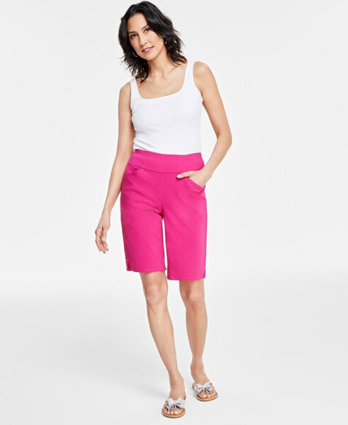 Women's Mid Rise Pull-On Bermuda Shorts, Created for Macy's