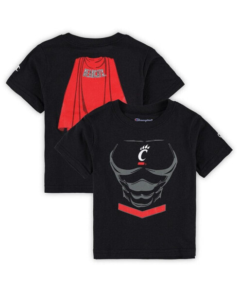 Toddler Boys and Girls Black Cincinnati Bearcats Super Hero T-shirt