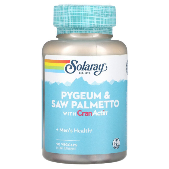 Витамины и биодобавки для мужского здоровья SOLARAY Pygeum & Saw Palmetto with CranActin, 90 капсул