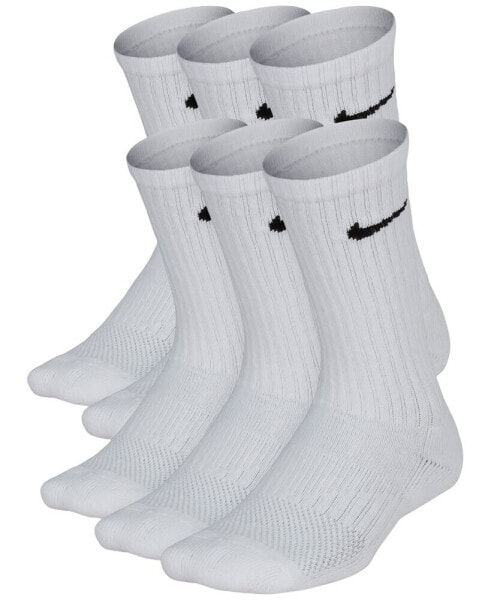 Big Kids' Cushioned Crew Socks, 6 Pairs