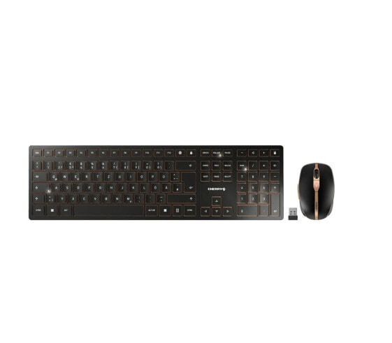 Cherry DW9100 Slim Tastatur & Maus Set"Schwarz Deutsch Kabellos