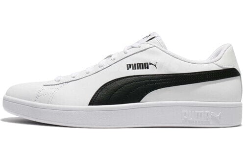 Кроссовки PUMA Smash V2 L низкие для мужчин и женщин, черно-белые