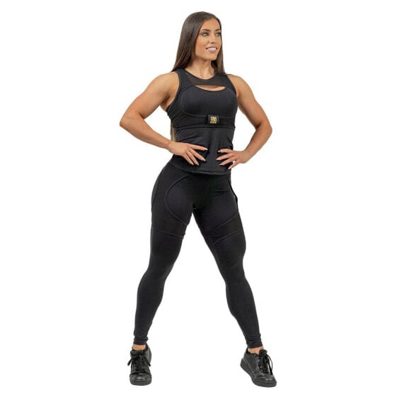 NEBBIA Intense Mesh Gold Leggings High Waist