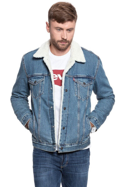 Levi's Type 3 Sherpa Trucker Jacket Blue Bleach 16365-0102