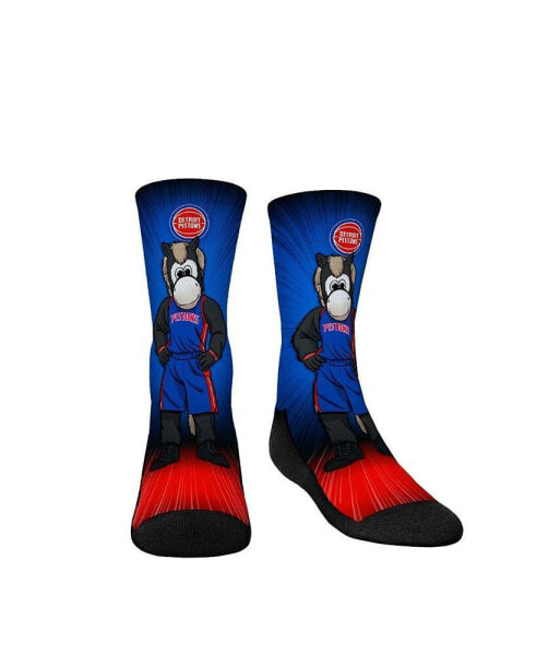 Youth Boys and Girls Socks Detroit Pistons Mascot Pump Up Crew Socks