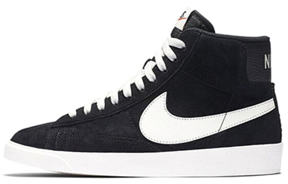 Кроссовки женские Nike Blazer Mid черного цвета (замша)