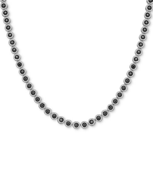 Men's Black Diamond 22" Tennis Necklace (5 ct. t.w.) in Sterling Silver