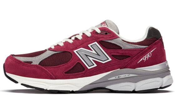 New Balance Teddy Made系列 复古 轻便 低帮 跑步鞋 男女同款 酒红色 美产 / Кроссовки New Balance M990TF3 M990TF3