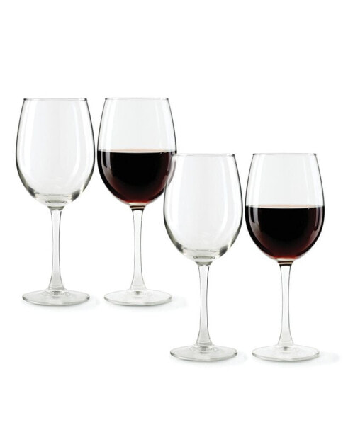 Set of 4 - 11.7 oz Clear Glass Wine Goblet