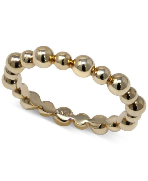 Кольцо Anzie Polished Gold Beaded Ball Band.