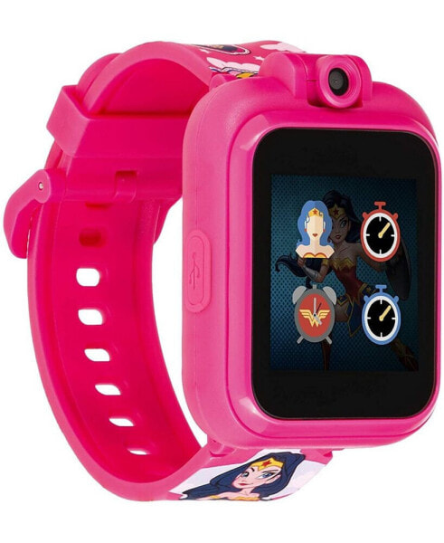 Unisex Playzoom DC Comics Fuchsia Silicone Strap Kids Smartwatch, 41mm