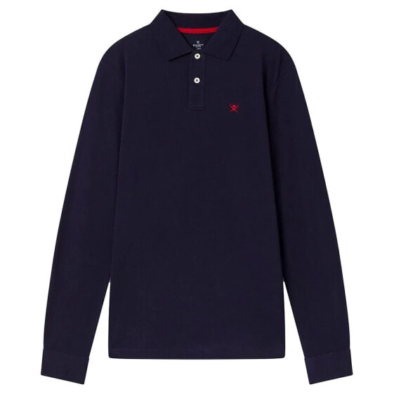 HACKETT Slim Fit Logo long sleeve polo