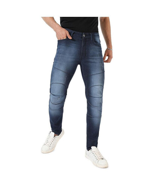 Джинсы джинсы Campus Sutra для мужчин темно-голубые_DENIM Jeans
