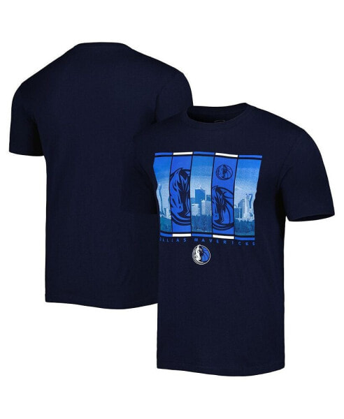 Men's Navy Dallas Mavericks City Skyline T-shirt