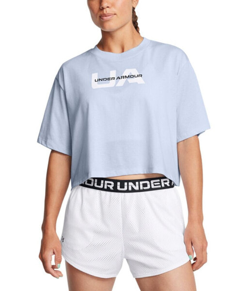 Women's Boxy Cropped Logo T-Shirt