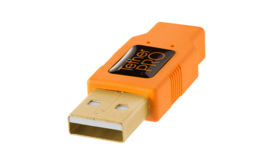 Кабель USB 2.0 Tether Tools CU8015-ORG - 4.6 м - USB A - Mini-USB B - оранжевый