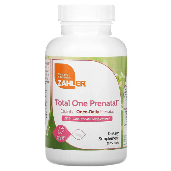 Пренатальные витамины Zahler Total One Prenatal, Essential Once-Daily, 60 капсул