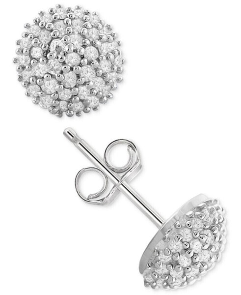 Diamond Pavé Stud Earrings (1/4 ct. t.w.) in Sterling Silver