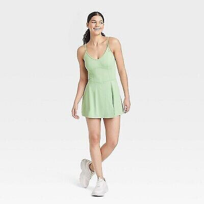 Women's Corset Detail Active Dress - JoyLab Green L