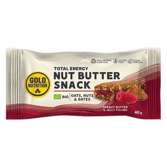 GOLD NUTRITION Bio Nut Butter Snack 40g Peanut Butter & Jelly Energy Bar