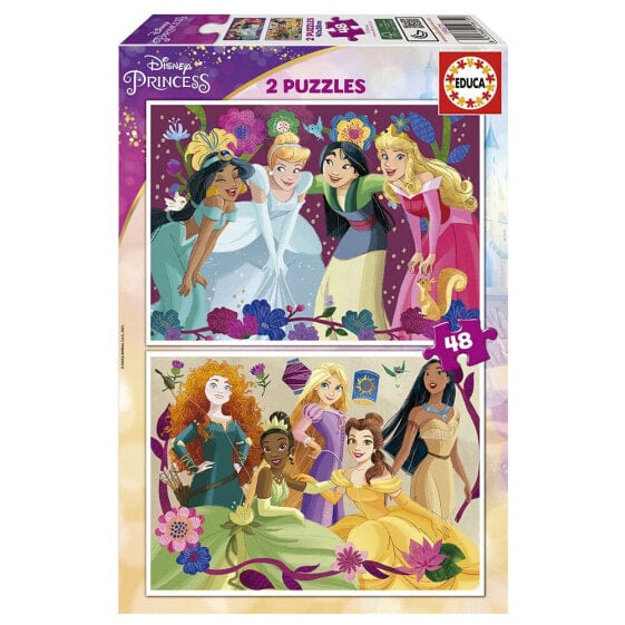 EDUCA BORRAS 2X48 Pieces Disney Princess Puzzle