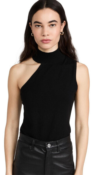 L'AGENCE Women's Imani Mock Neck Knit Tank Black Size M