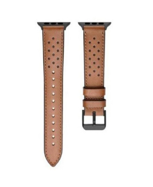 Men's Brown Silicone Strap Compatible for 42mm, 44mm Apple Watch