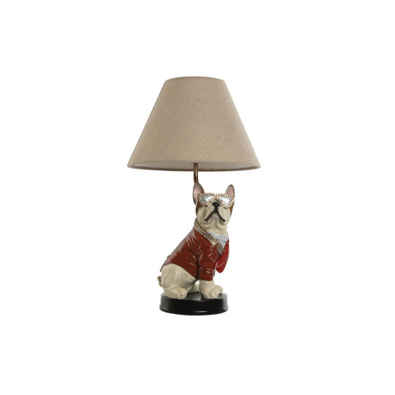 Декоративная настольная лампа Home ESPRIT Белый Красный Metal Resin 50 Вт 220 В 26 x 26 x 46 см