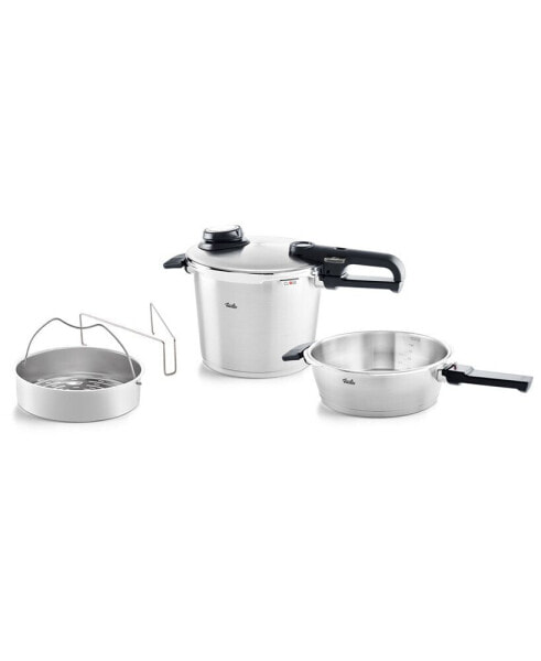 Vitavit Stainless Steel Premium Set 2.6 Quart , 6.3 Quart Pressure Cooker and Pressure Skillet