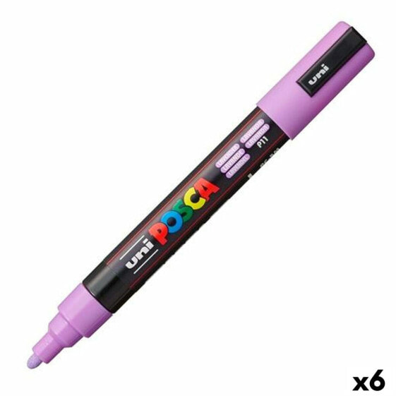 Ручки фломастерные POSCA PC-5M Лаванда 6 штук