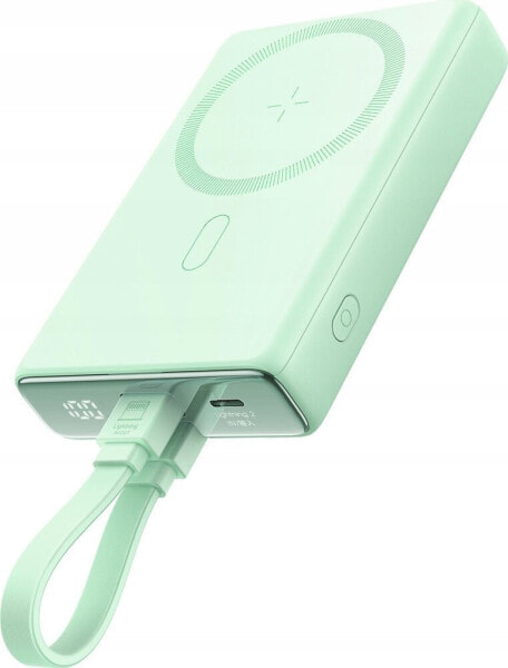 Powerbank Joyroom Powerbank Joyroom JR-PBM01 MagSafe 10000mAh 20W z podstawką + kabel Lightning / USB-C zielony