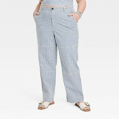 Women's High-Rise Casual Fit Railroad Straight leg Chino Pants - Universal