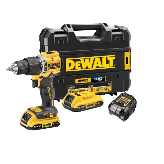 DeWALT Akku-Schlagbohrschrauber DCD100YD2T 2x 2,0 Ah + Ladegerät in TSTAK-Box