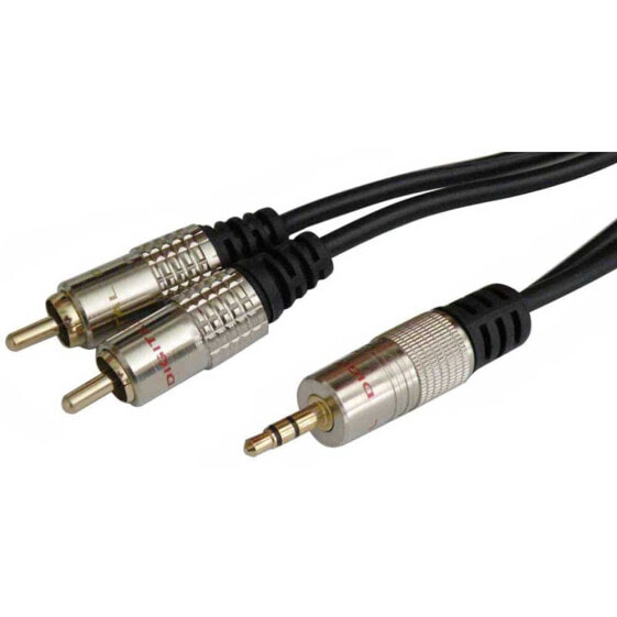 EUROCONNEX 0651-10 Jack To 1x2 rca cable 10 m 3.5 mm