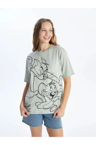 Футболка LCW Vision Tom&Jerry Print Oversize Tee