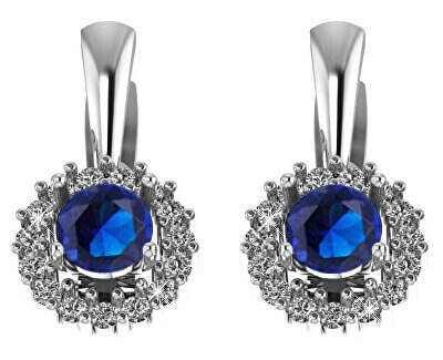 Silver earrings with sapphires SAFAGUC1941