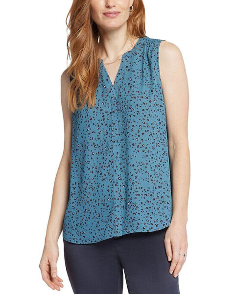 Nydj Sleeveless Pintuck Blouse Women's Xs