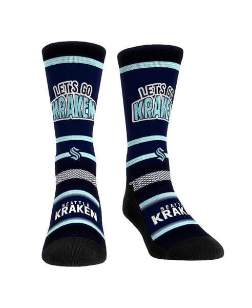 Men's and Women's Socks Seattle Kraken Team Slogan Crew Socks