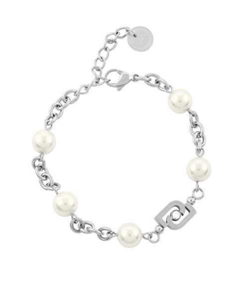 Charming steel bracelet with beads Icona LJ1664