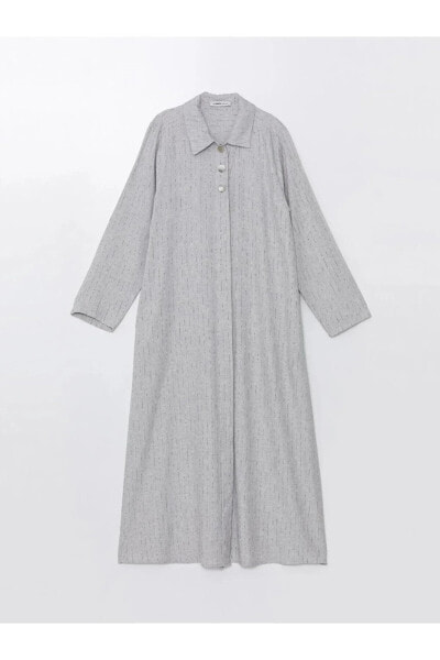 LCW Grace Çizgili Uzun Kollu Kadın Gömlek Elbise