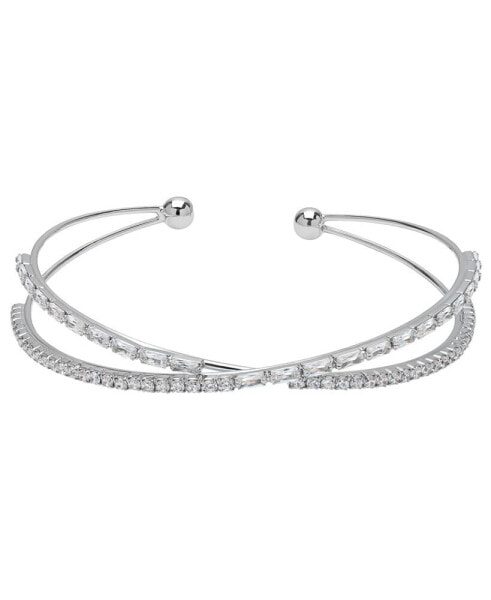 Cubic Zirconia Crisscross Bangle