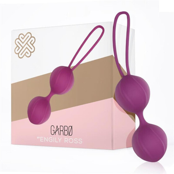 Анальные шарики из силикона двойные ENGILY ROSS Garbo фиолетовые