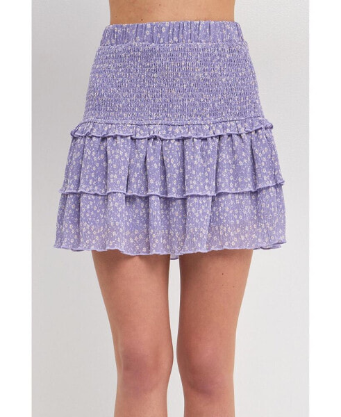 Women's Floral Mini Skirt