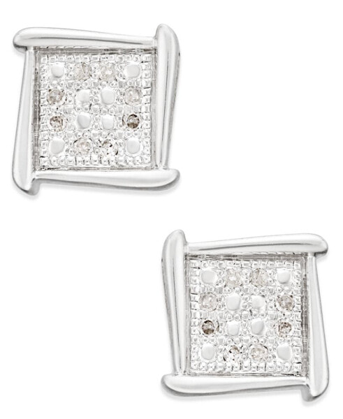 Серьги Macy's Diamond Accent Square