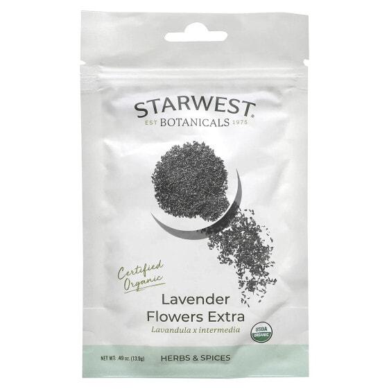 Organic Lavender Flowers Extra, 0.49 oz (13.9 g)