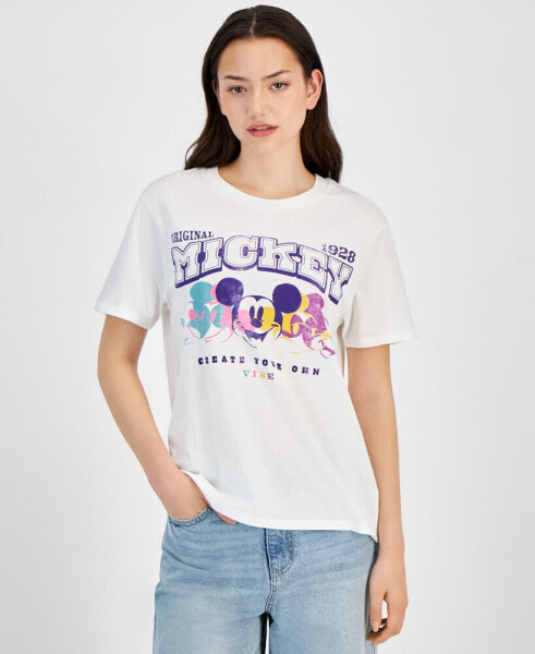 Juniors' Mickey Mouse Crewneck T-Shirt