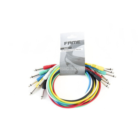 MUSIC STORE Patch Cable 1 m Mono Pack Of 6